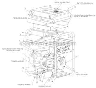 Page A Diagram and Parts List for H650IS-W  Porter Cable Generator